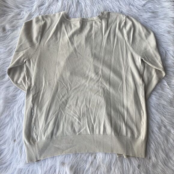 14th & Union Cardigan Sz L Sweater Sand Birch Button Up Knit Career Work Casual - Picture 6 of 10